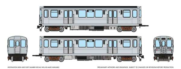 Rapido Trains HO 208519 - Budd 2600-Series Railcars "Chicago Transit Authority"  (Painted/Unlettered)