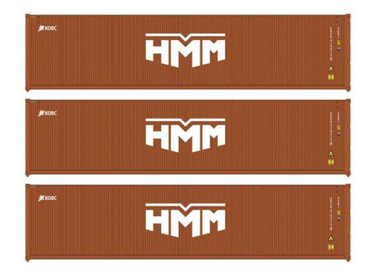 Walthers HO 949-18256 - SceneMaster - 40' Hi Cube Corrugated Container (3 Pack) "HMM"