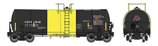 Walthers HO 920-100049 - Proto - 40’ Trinity 14,000-Gallon Molten Sulfur Tank car "General American" #13916 (CGTX)