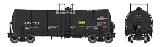 Walthers HO 920-100057 - Proto - 40’ Trinity 14,000-Gallon Molten Sulfur Tank car "General American" #7929 (GATX)