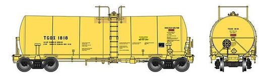 Walthers HO 920-100069 - Proto - 40’ Trinity 14,000-Gallon Molten Sulfur Tank car "First Union" #1818 (TGOX)