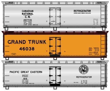 Accurail HO 8180 - Kit - 40' Wood Reefer (3-Pack)