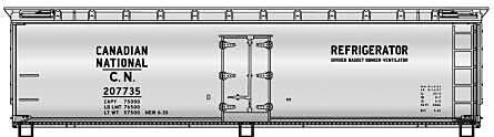 Accurail HO 81801 - Kit - 40' Wood Reefer "Canadian National" #207735 (gray)