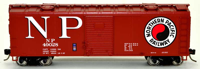 Bowser HO 43166 - Executive - 40' Box Car "Northern Pacific" #49026 (w/hatches)