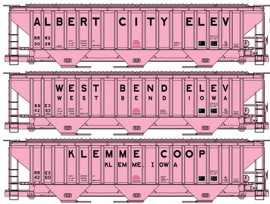 Accurail HO 8182 - Kit - Pullman-Standard 4750 3-Bay Covered Hopper (3-Pack)