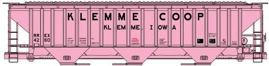 Accurail HO 81823 - Kit - Pullman-Standard 4750 3-Bay Covered Hopper "Klemme COOP" #4260