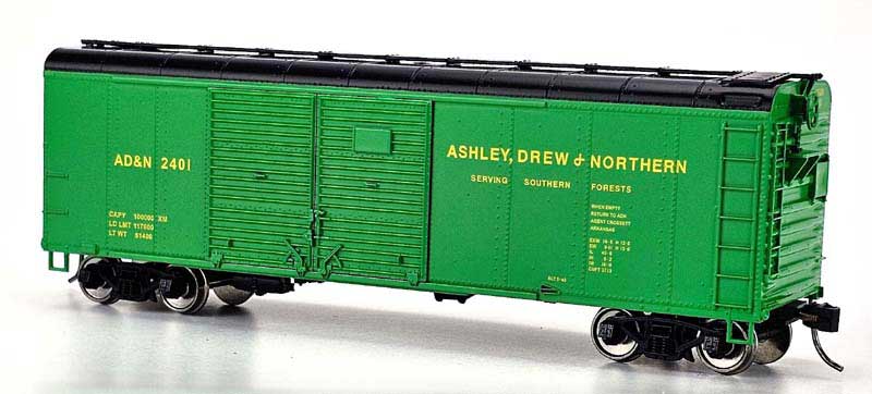 Bowser HO 43306 - X31 Round Roof Box Car "Ashley, Drew, & Northern" #2408 (4-Dr, Flush Roof)