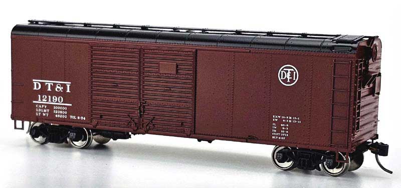 Bowser HO 43308 - X31 Round Roof Box Car "Detroit Toledo & Ironton" #12222 (4-Dr, Flush Roof)