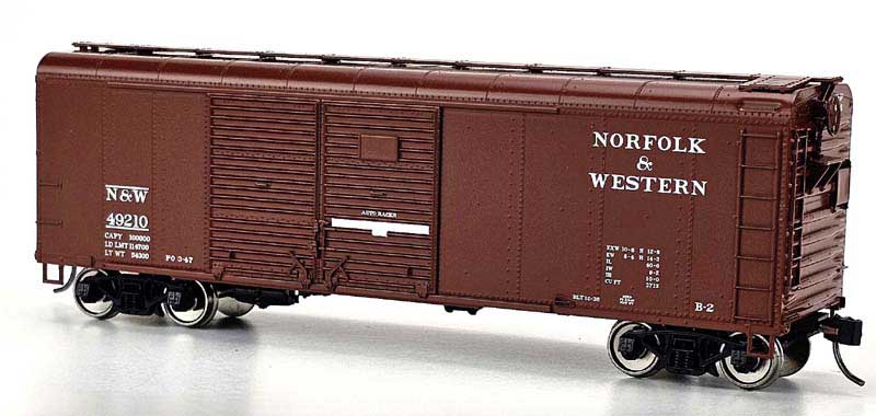 Bowser HO 43311 - X31 B2 Round Roof Box Car "Norfolk & Western" #49222 (4-Dr, Flush Roof)