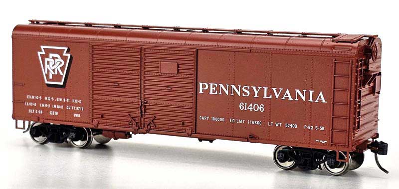 Bowser HO 43328 - X31B Round Roof Box Car "Pennsylvania" #61406 (4-Dr, Flush Roof) Shadow Keystone