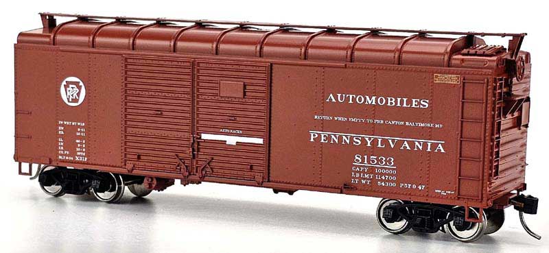 Bowser HO 43336 - X31F Round Roof Box Car w/loader "Pennsylvania" #81590 (4-Dr, Turtle Roof) Circle Keystone