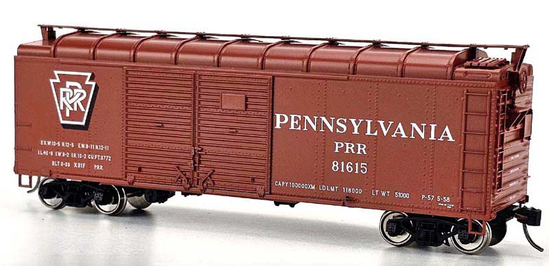 Bowser HO 43342 - X31F Round Roof Box Car "Pennsylvania" #81674 (4-Dr, Turtle Roof) Shadow Keystone