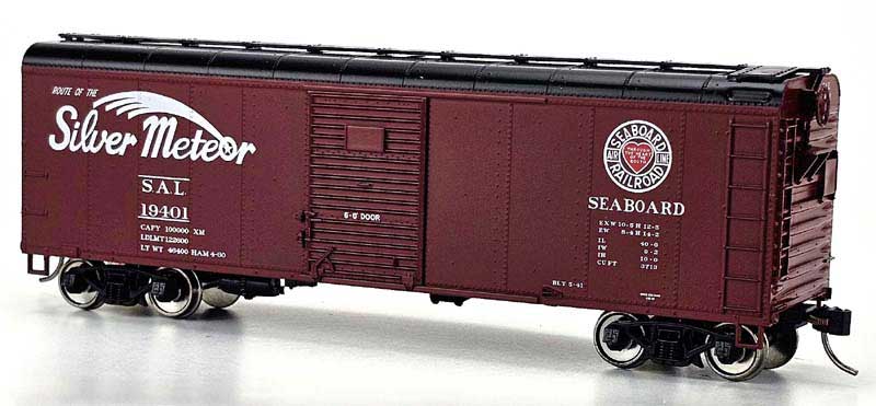 Bowser HO 43347 - X31 Round Roof Box Car "Seaboard Air Line" #19438 (2-Dr, Flush Roof) Silver Meteor