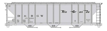 Walthers HO 910-49409 - Mainline - 50' Pullman-Standard PS-2CD 4427 3-Bay Covered Hopper "Denver & Rio Grande Western" #15028