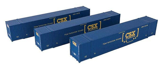 Walthers HO 949-18501 - SceneMaster - 53' Corrugated Container (3 Pack) "CSX"