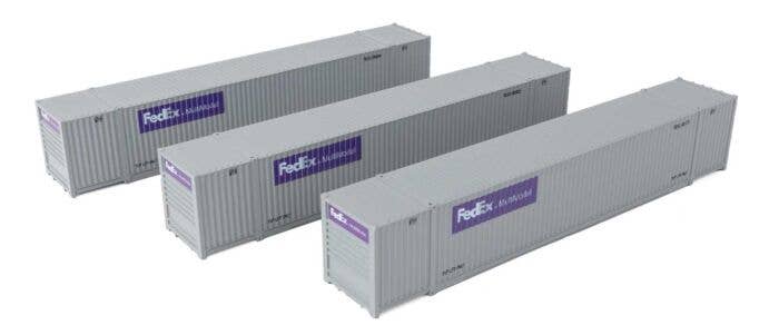 Walthers HO 949-18503 - SceneMaster - 53' Corrugated Container (3 Pack) "Fed Ex"