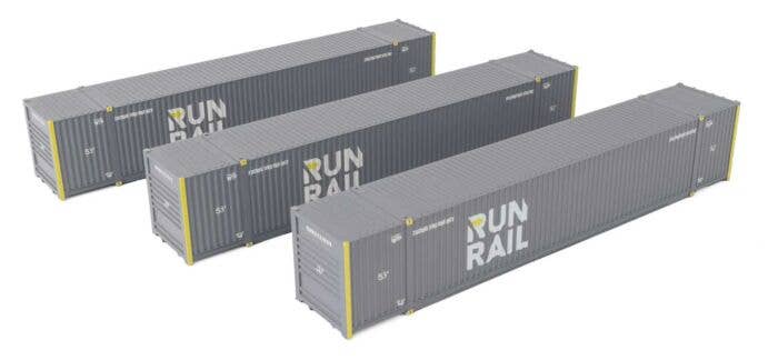Walthers HO 949-18506 - SceneMaster - 53' Corrugated Container (3 Pack) "Rail Run"