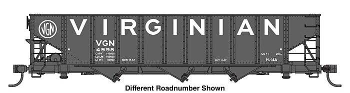 Walthers HO 910-56732 - Mainline - 70-Ton AAR 3-Bay Open Hopper "Virginian" #4842