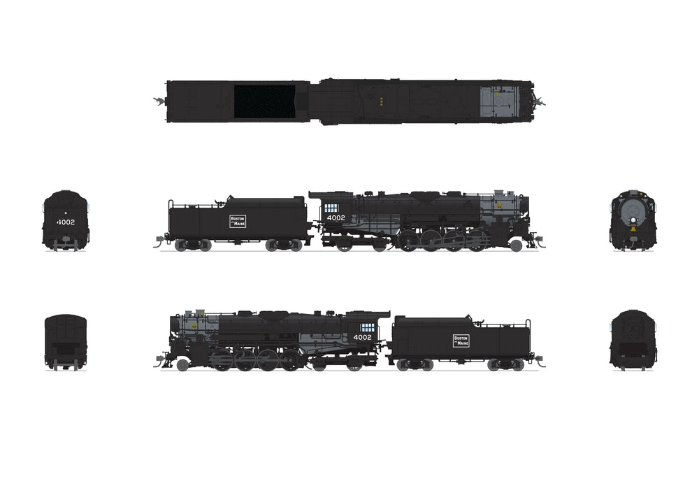 Broadway Limited Imports HO 7881 - 2-8-4 T1a Berkshire Steam Locomotive "Boston & Maine" #4007 w/DCC&Sound (4-Axle Tender)