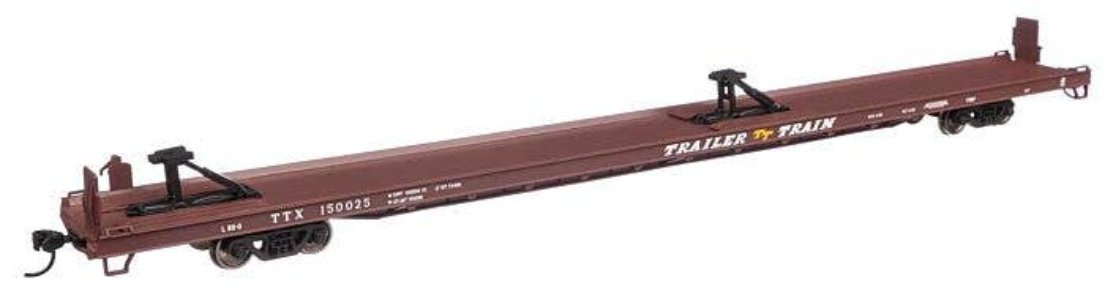 Walthers HO 910-5733 - Mainline - 89' Channel Side Flatcar "TTX" #150115 (Brown)