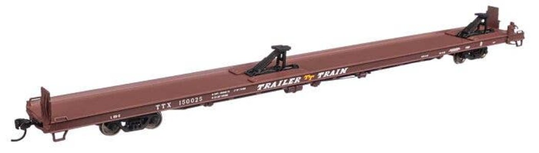 Walthers HO 910-5733 - Mainline - 89' Channel Side Flatcar "TTX" #150115 (Brown)