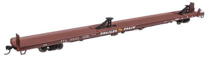 Walthers HO 910-5733 - Mainline - 89' Channel Side Flatcar "TTX" #150115 (Brown)