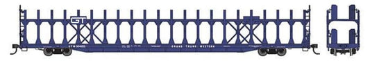 Walthers HO 910-8033 - Mainline - 89' Flatcar w/ Bi-Level Open Auto Rack "Grand Trunk Western" #304223