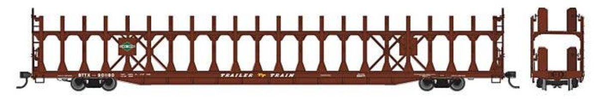 Walthers HO 910-8039 - Mainline - 89' Flatcar w/ Bi-Level Open Auto Rack "Illinois Central" #901192