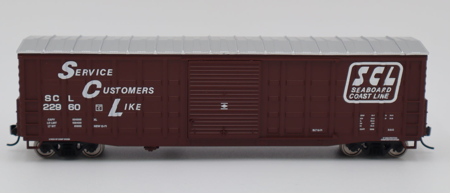 Walthers HO 910-46719 - Mainline - 50' Waffle Side Boxcar "Seaboard Coast Line" #22960
