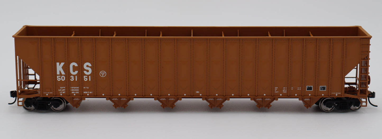 Walthers HO 910-56346 - Mainline - 73' Greenville 7,000 Cubic Foot Wood Chip Hopper "Kansas City Southern" #503151
