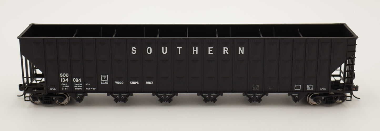 Walthers HO 910-56371 - Mainline - 73' Greenville 7,000 Cubic Foot Wood Chip Hopper "Southern" #134195 (black)