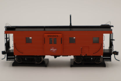 Walthers HO 920-103653 - Proto -  Rib Sided Caboose "Milwaukee Road" #991918 (Orange, Black, Yellow; Includes Oil Stove)