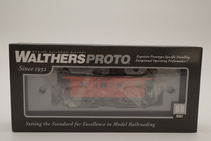 Walthers HO 920-103653 - Proto -  Rib Sided Caboose "Milwaukee Road" #991918 (Orange, Black, Yellow; Includes Oil Stove)
