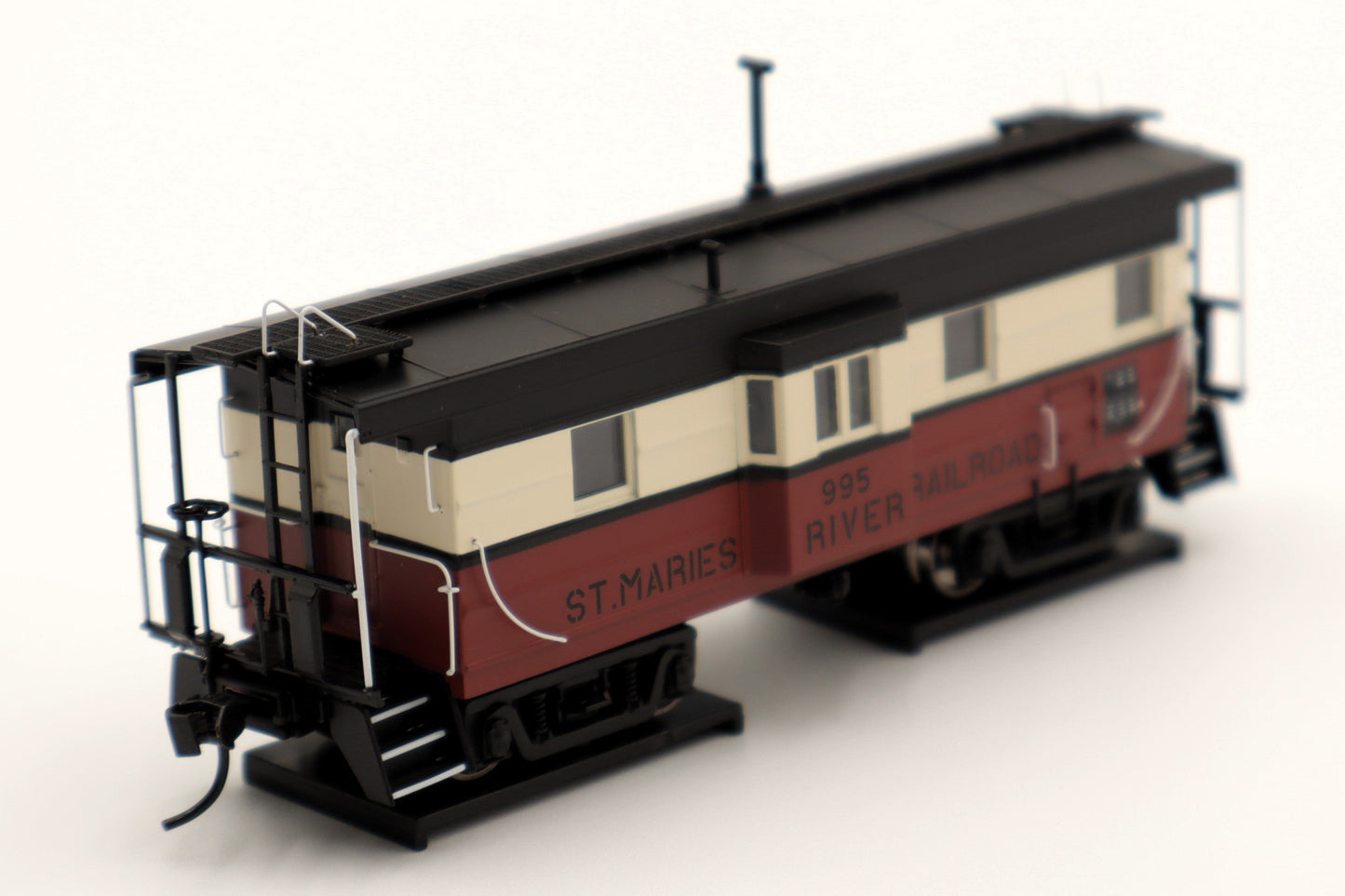 Walthers HO 920-103661 - Proto -  Rib Sided Caboose "St. Marie's River Railroad" #996 (Red, White, Black; Includes Oil Stove)