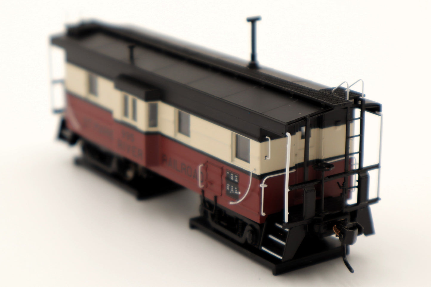 Walthers HO 920-103661 - Proto -  Rib Sided Caboose "St. Marie's River Railroad" #996 (Red, White, Black; Includes Oil Stove)