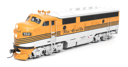 Broadway Limited Imports HO 9667 - EMD F3A/B Diesel Locomotive Set "Denver & Rio Grande Western" #5521, 5522 (Prospector Scheme, Aspen Gold, silver) DC/Stealth