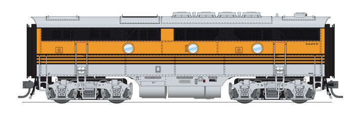 Broadway Limited Imports HO 9667 - EMD F3A/B Diesel Locomotive Set "Denver & Rio Grande Western" #5521, 5522 (Prospector Scheme, Aspen Gold, silver) DC/Stealth