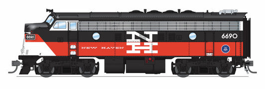 Broadway Limited Imports HO 9693 - EMD F7A Diesel Locomotive "Connecticut Department of Transportation" #6691 (NH McGinnis, red, black) DC/Stealth