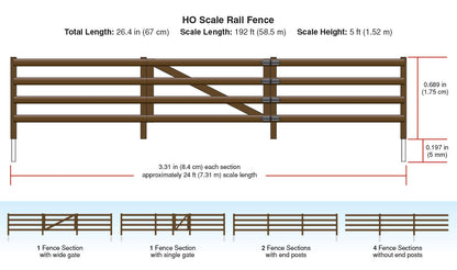 Woodland Scenics HO A2982 - Rail Fence