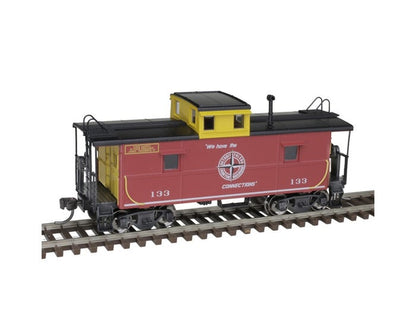 Model train caboose on a white background