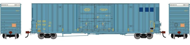 Athearn HO ATHN-2282 - 60' Gunderson High Cube Double Door Box Car "COER" #171157 (Primed For Grime)