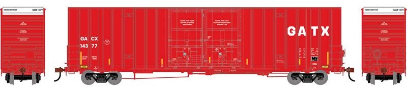 Athearn HO ATHN-2286 - 60' Gunderson High Cube Double Door Box Car "GACX" #14377