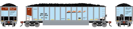 Athearn HO ATHN-2289 - Bethgon Coalporter w/Coal Load "Burlington Northern Santa Fe" #671039