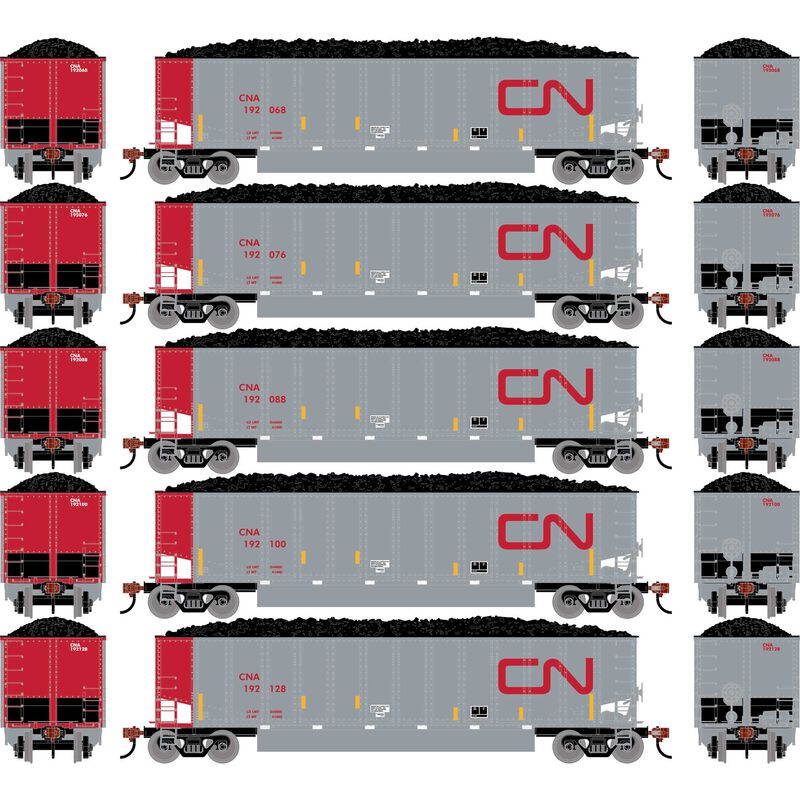 Athearn HO ATHN-2300 - Bethgon Coalporter w/Coal Load "CNA"  (5 Car Set)