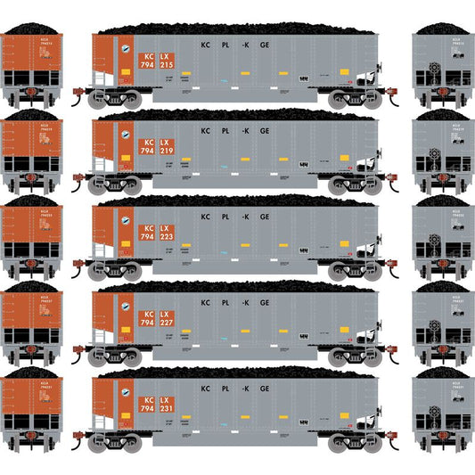 Athearn HO ATHN-2302 - Bethgon Coalporter w/Coal Load "KCLX"  (5 Car Set)