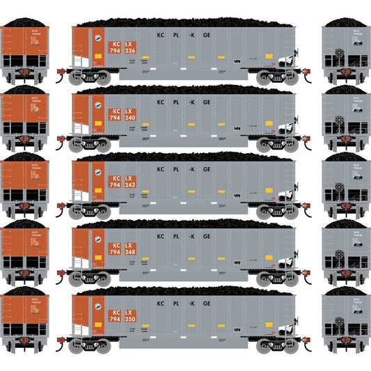 Athearn HO ATHN-2303 - Bethgon Coalporter w/Coal Load "KCLX"  (5 Car Set)