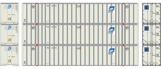 Athearn HO ATHN-2324 - 53' Stoughton Container "TDIU"  (3 Car Set)