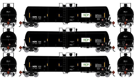 Athearn HO 2407 - 30K Gallon Ethanol Tank Car "NCPX" #016/068/070 (3 Car Set)