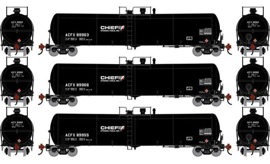 Athearn HO 2410 - 30K Gallon Ethanol Tank Car "ACFX" #89963/89966/89955 (3 Car Set)