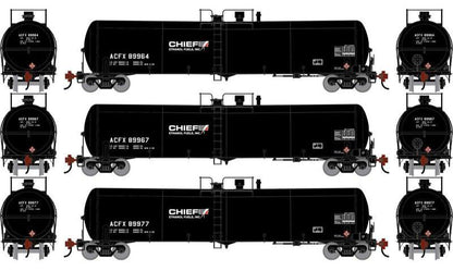 Athearn HO 2411 - 30K Gallon Ethanol Tank Car "ACFX" #89964/89967/89977 (3 Car Set)